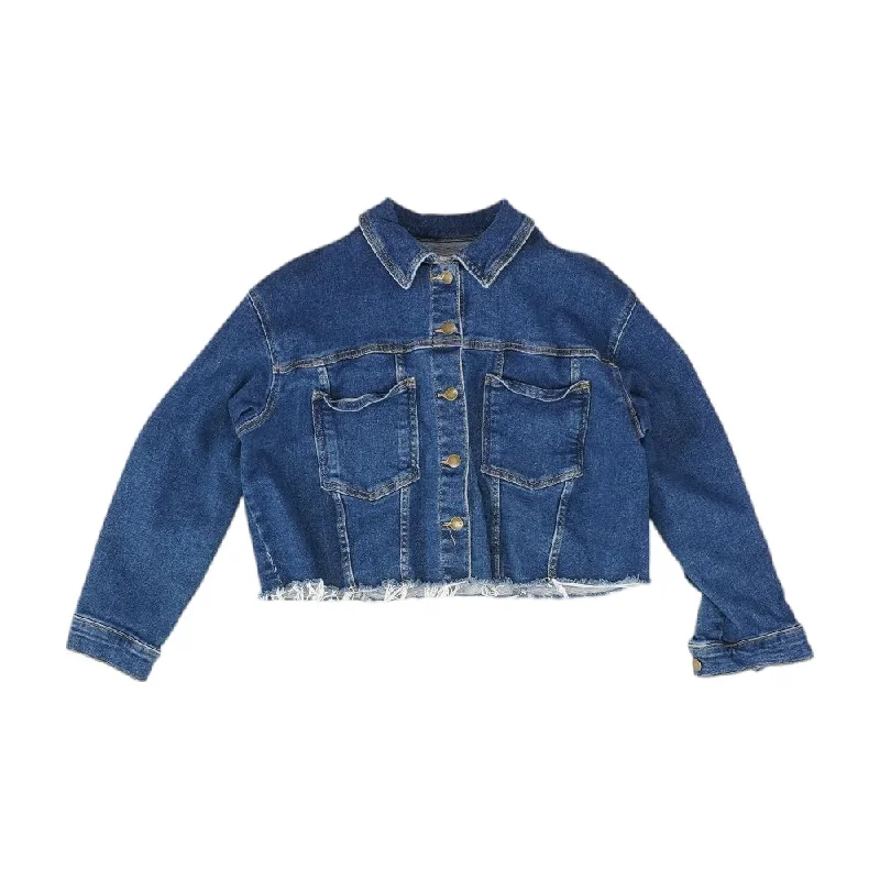 Blue Solid Denim Jacket Corduroy Jacket Velvet Jacket Brocade Jacket