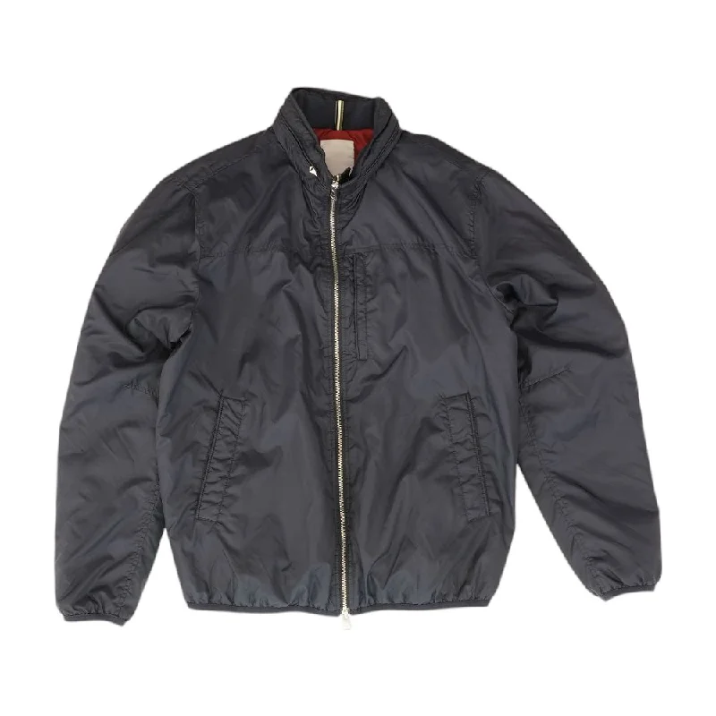 Navy Solid Jacket Tailored Jacket Straight Jacket A-Line Jacket