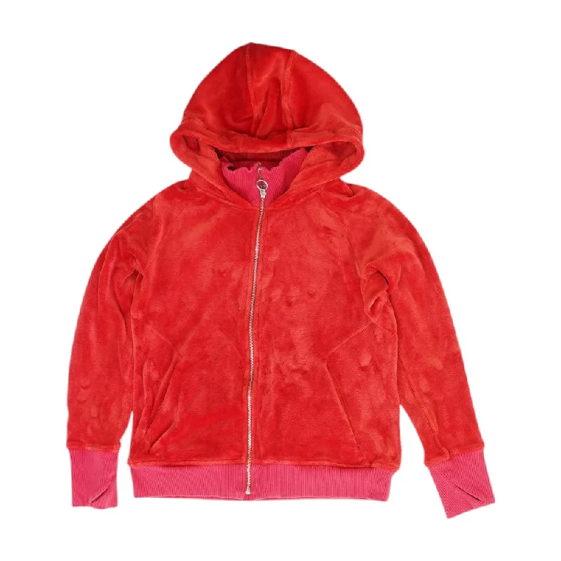 Red Solid Jacket A-Line Jacket Boat Neck Shawl Collar