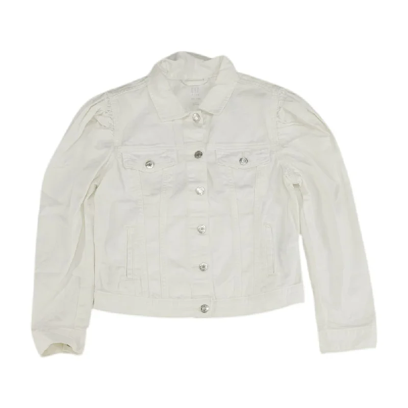 White Solid Denim Jacket Wool Jacket Cashmere Jacket Tweed Jacket