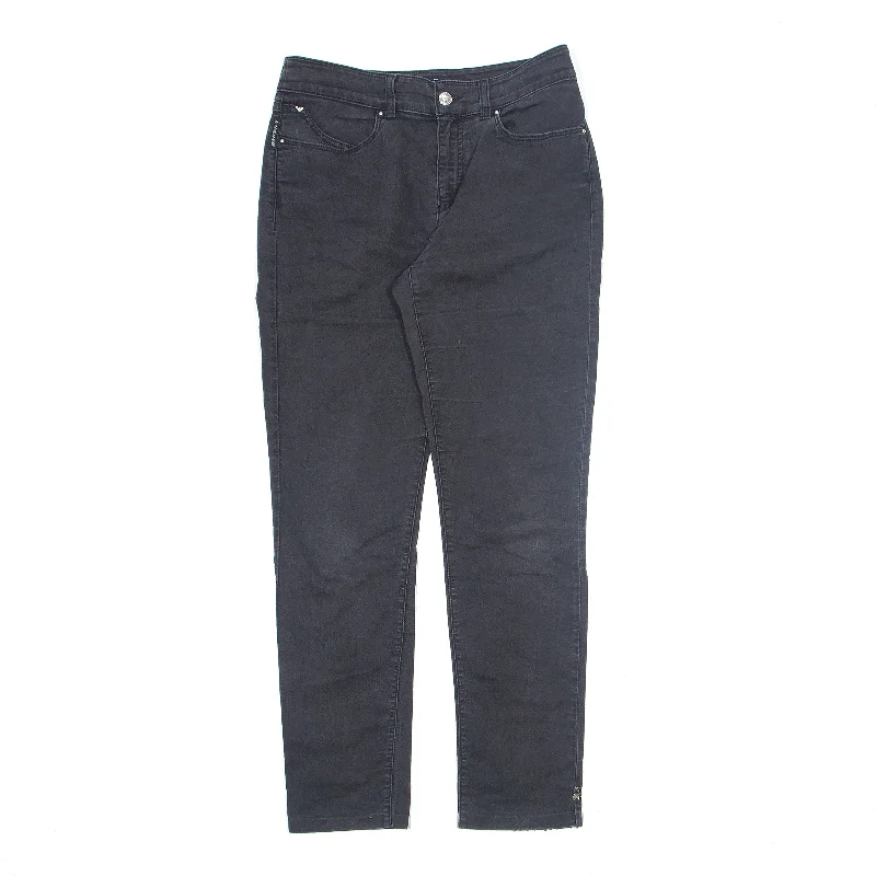 ARMANI Dahlia Jeans Black Denim Regular Skinny Womens W29 L29 Classic Button Fly Jeans