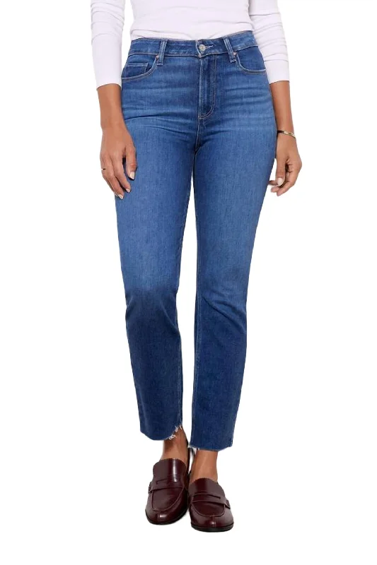 Cindy Hi-Rise Straight Raw Hem Ankle Jean In Devoted Fashionable Slim Fit Jeans