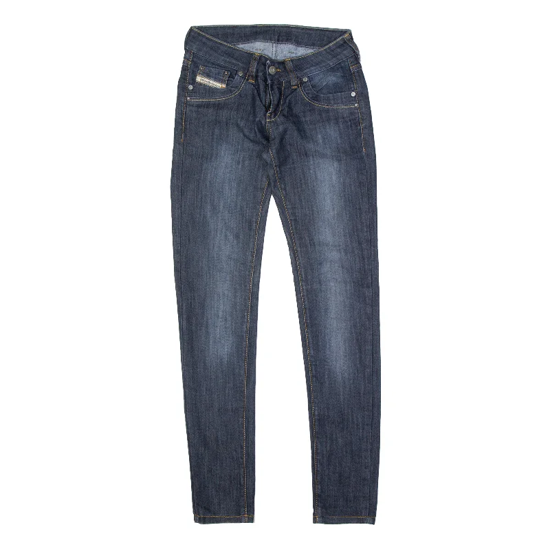 DIESEL Jeans Blue Denim Regular Skinny Stone Wash Womens W24 L30 Casual Distressed Denim Jeans