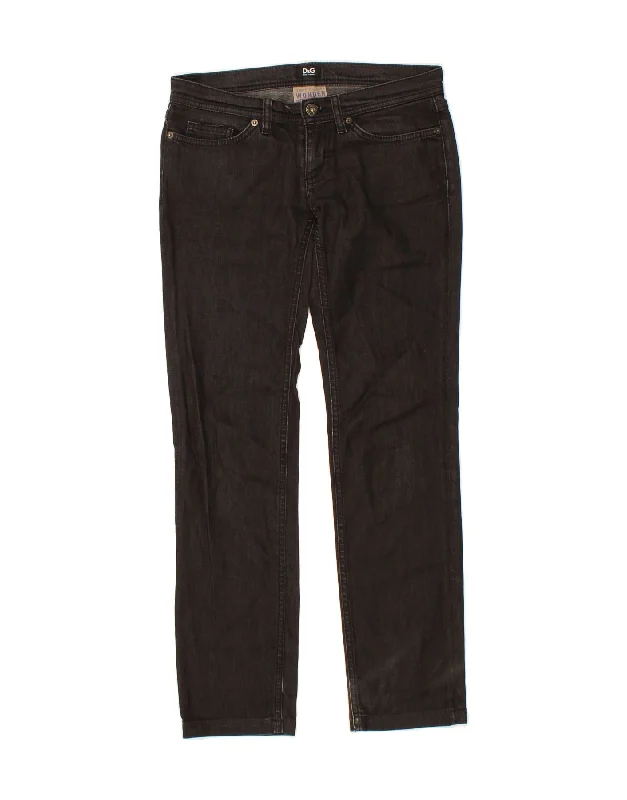 DOLCE & GABBANA Womens Tight Fit Low Waist Slim Jeans W30 L29 Grey Comfortable Ankle Jeans