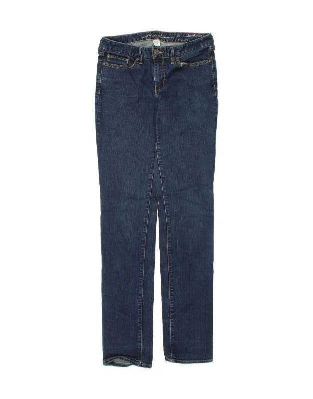 EDDIE BAUER Womens Slightly Curvy Straight Jeans US 6 Medium W30 L34 Blue Cozy Tencel Blend Denim Jeans
