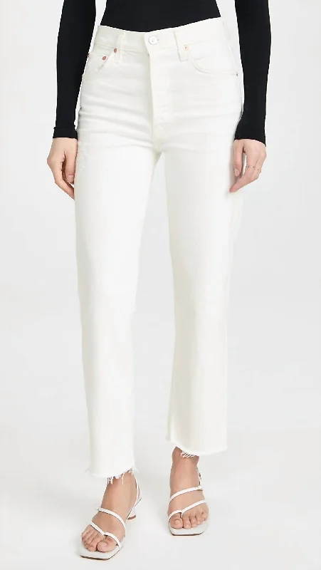 Florence Wide Straight Jeans In Chantilly Casual Straight-Leg Jeans