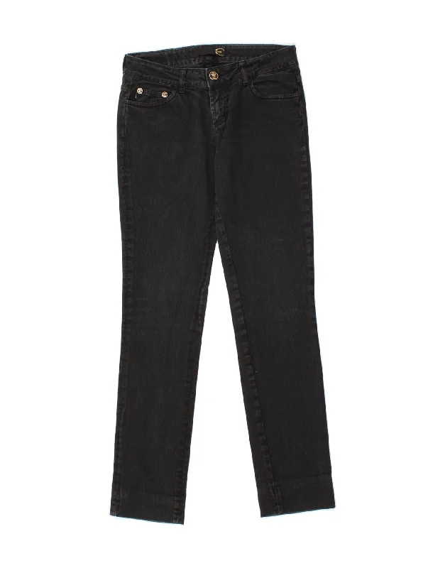 JUST CAVALLI Womens Slim Jeans W29 L32 Black Cotton Elegant High-Waisted Flared Jeans JUST CAVALLI Womens Slim Jeans W29 L32 Black Cotton Elegant High-Waisted Flared Jeans