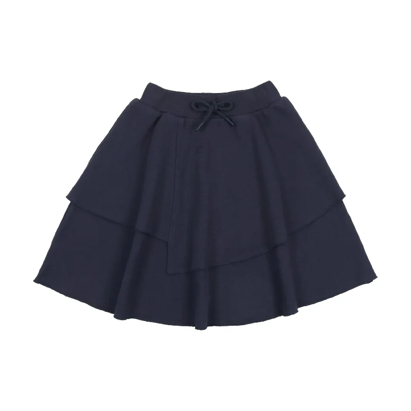 Kin + Kin Blue Layered Skirt modal blend skirt