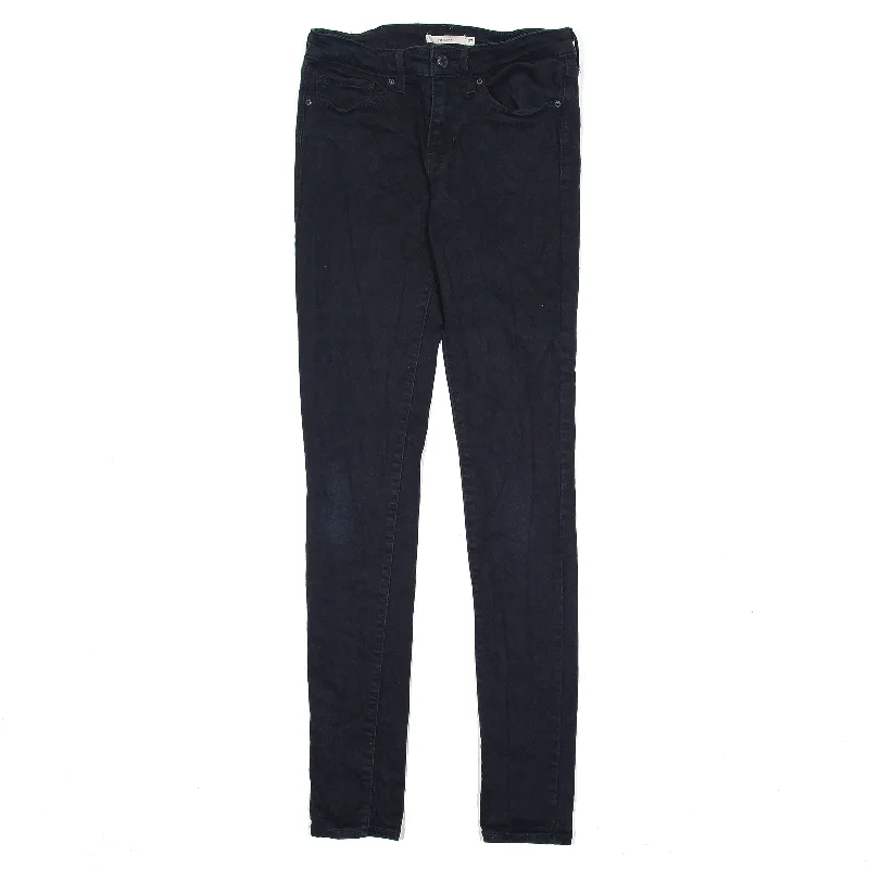 LEVI'S 711 Jeans Black Denim Slim Skinny Womens W27 L34 Casual Skinny Fit Jeans