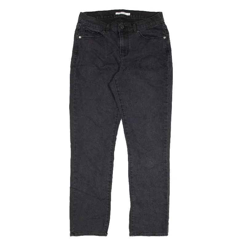 LEVI'S Jeans Blue Denim Slim Straight Womens W28 L30 Comfortable Straight-Legged Denim