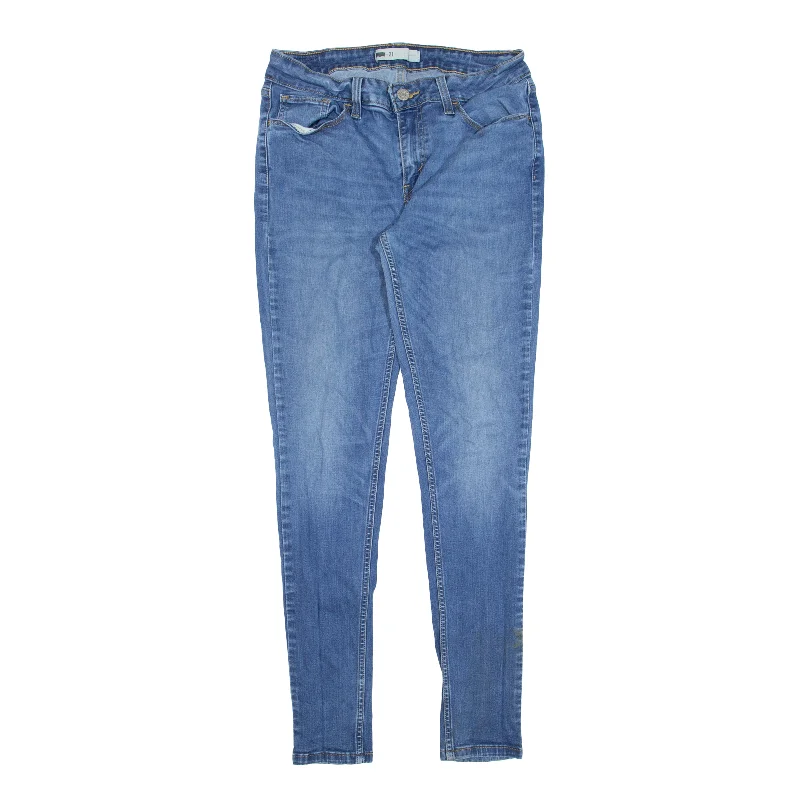 LEVI'S Jeans Blue Denim Slim Skinny Womens W28 L30 Trendy Skinny High-Waist Jeans