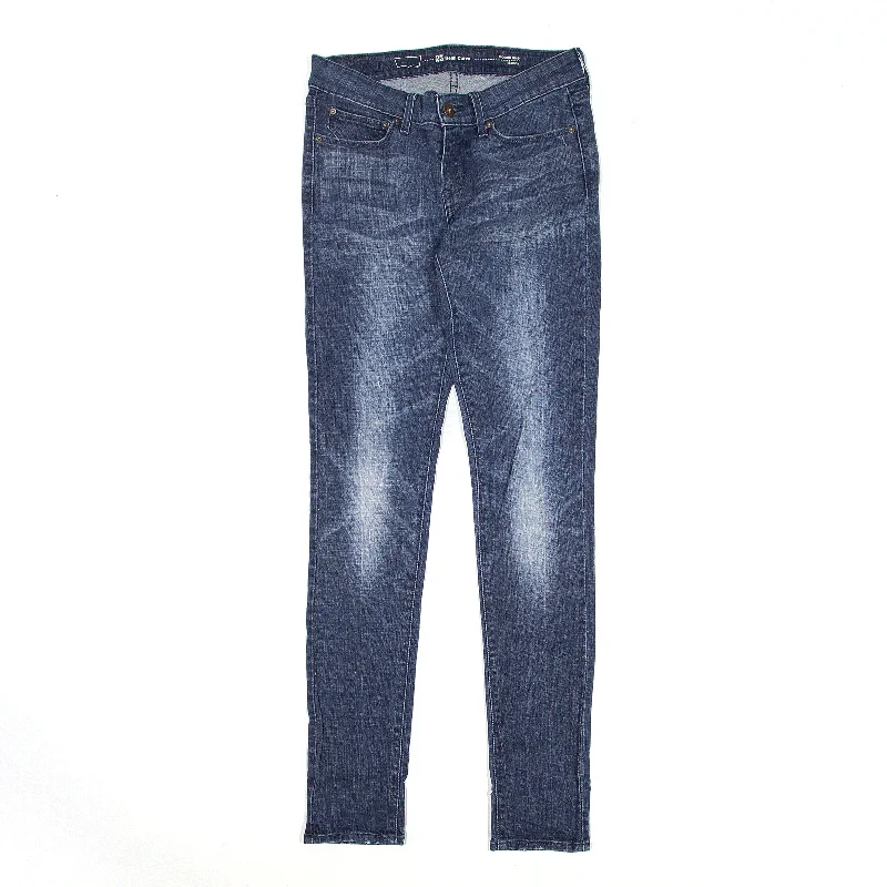 LEVI'S Modern Rise Jeans Blue Denim Slim Skinny Womens W25 L32 Comfortable Flare Leg Jeans