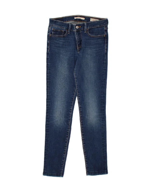 LEVI'S Womens 710 Super Skinny Jeans W28 L27 Blue Cotton Comfortable Mid-Rise Jeans