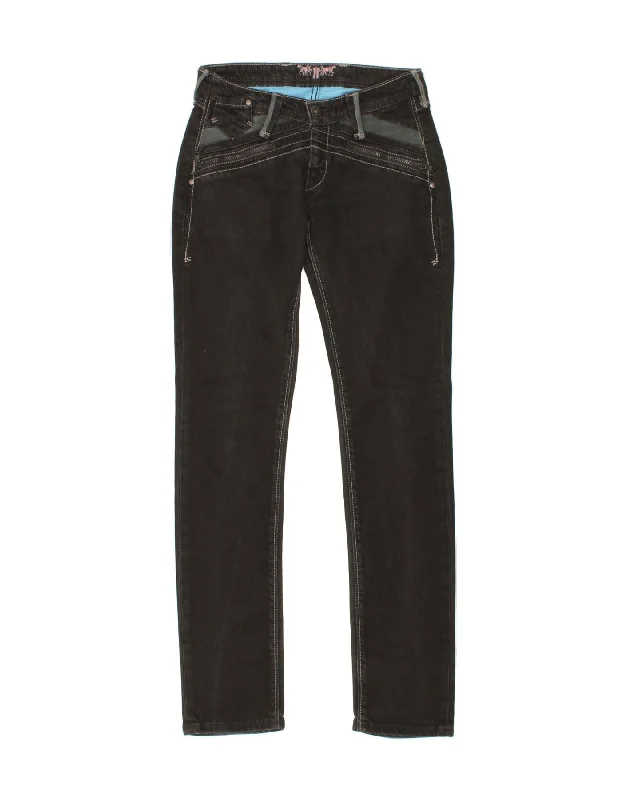 LEVI'S Womens Slim Jeans W30 L34  Black Cotton Classic Blue Denim Jeans