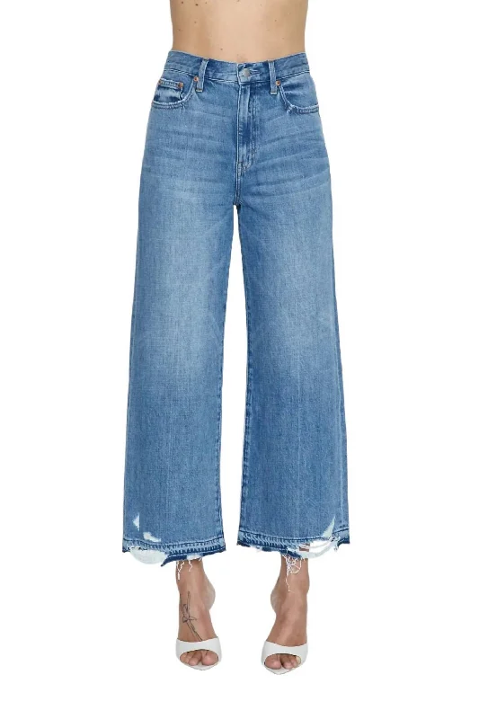 Loretta High Rise Wide Leg Ankle Jeans In Revaler Vintage Chic Double Waistband Jeans