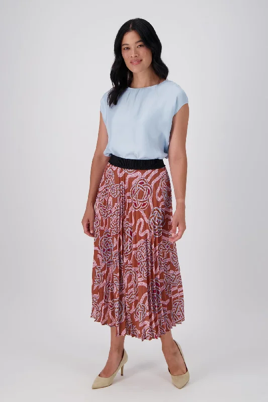 Loveknots Pleated Skirt Caramel maxi skirt elegant