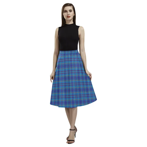 Mercer Modern Tartan Aoede Crepe Skirt silk skirt sleek