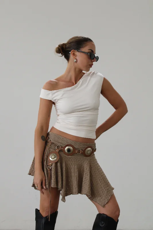 Dooms Day Skirt leather skirt refined
