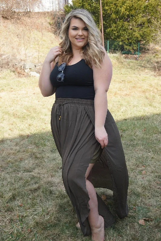 Layered Chiffon Maxi Skirt velvet skirt luxury