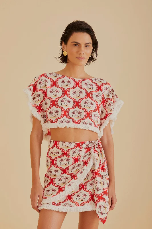 Summer Beach LENZING™ ECOVERO™ Euroflax™ Mini Skirt silk skirt elegant