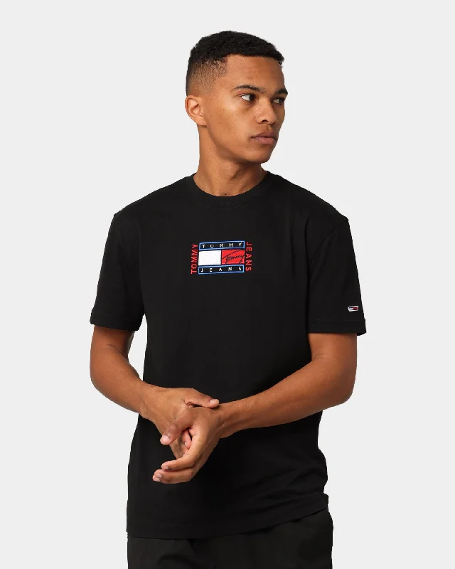 Tommy Jeans Timeless Tommy Flag T-Shirt Black Classic Button Fly Jeans
