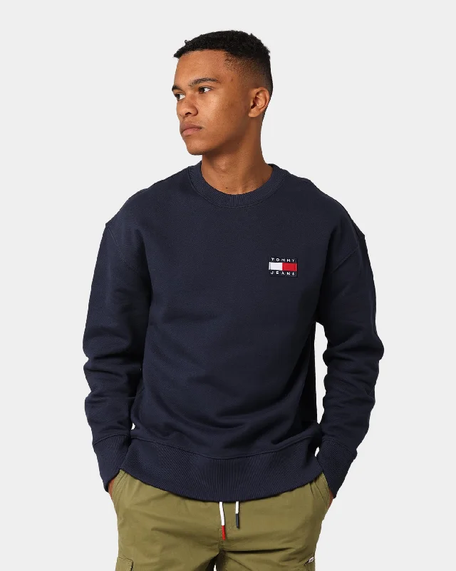 Tommy Jeans Tommy Badge Crewneck Twilight Navy Comfortable Zip-Up Skinny Jeans