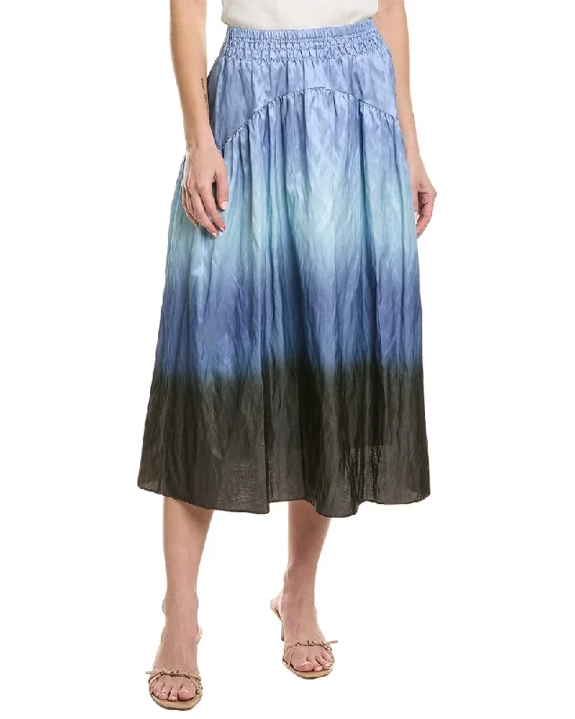 Vince Smocked Skirt lace skirt romantic