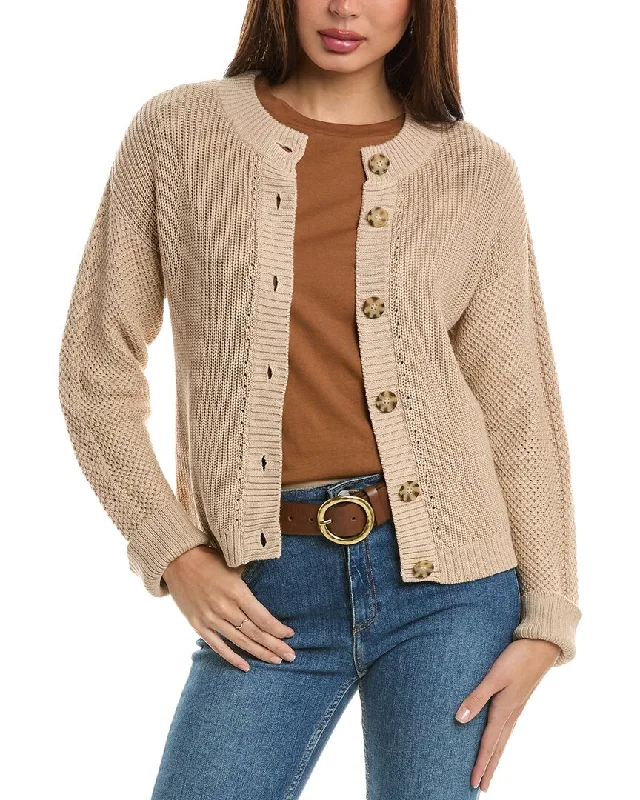 Hannah Rose Honeycomb Knit Cashmere-Blend Sweater Slim Fit Regular Fit Oversized