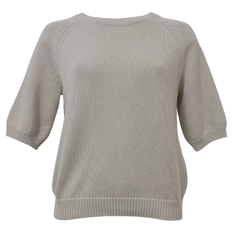 'S Max Mara Corinne Sweater in Ecru Cotton Nylon Fabric Polyester Fabric Spandex Fabric