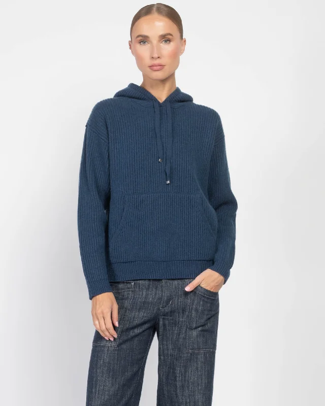 Hooded Sweater Tailored Straight A-Line